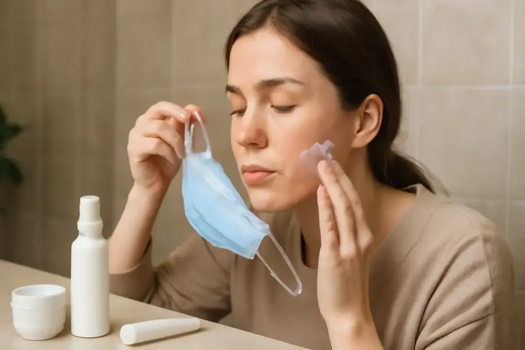 Acne da mascherina: la routine beauty che calma subito la pelle irritata