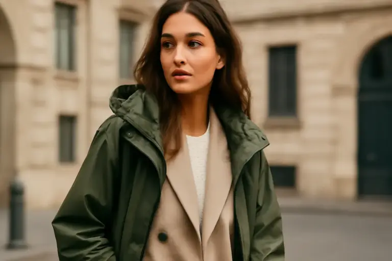 Mixare tessuti tecnici e naturali: la combinazione smart che conquista le influencer
